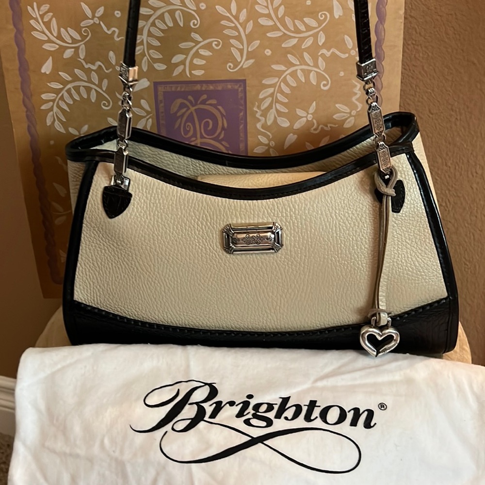 Brighton collectibles Eloise hobo bag, bone/black